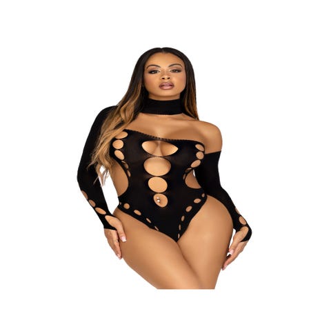 Body asymétrique 89310 ajouré noir