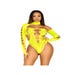 Body asymétrique 89310 ajouré jaune