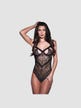 Body semi-ouvert dentelle bleu