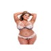 Ensemble 2 pièces ouvert dentelle & imprimé fleurs GT