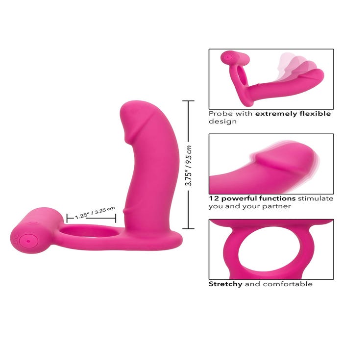 Anneau vibrant double pénétration Double Diver
