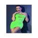 Robe ajourée CR4621 vert fluo