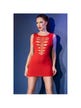 Robe ajourée CR4622 rouge