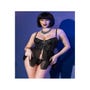 Bustier CR4612 imitation cuir noir