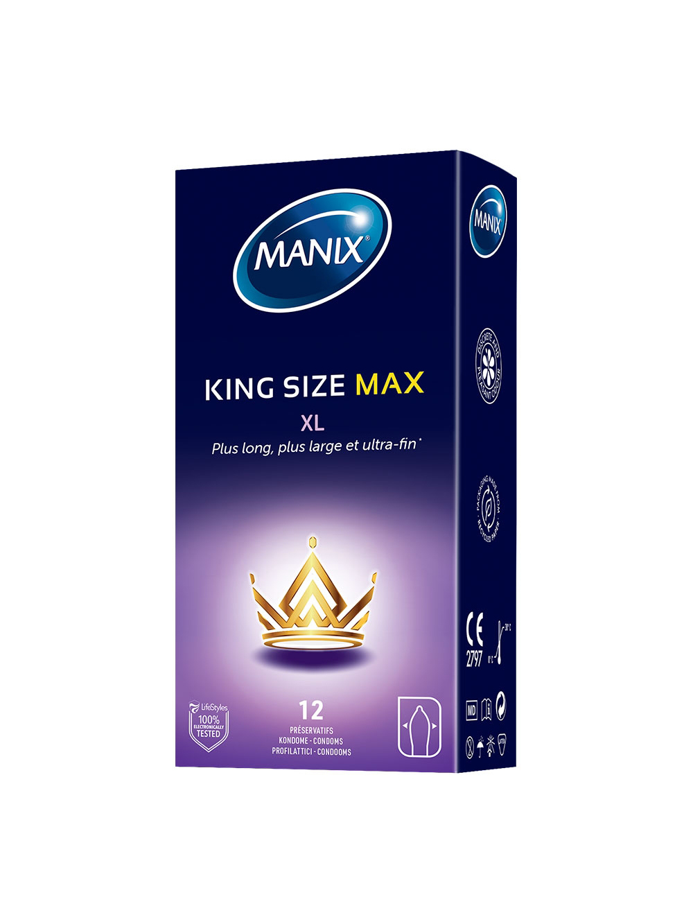 Préservatifs King Size Max boîte de 12 main product photo