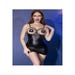Robe ouverte CR4629 wetlook noir