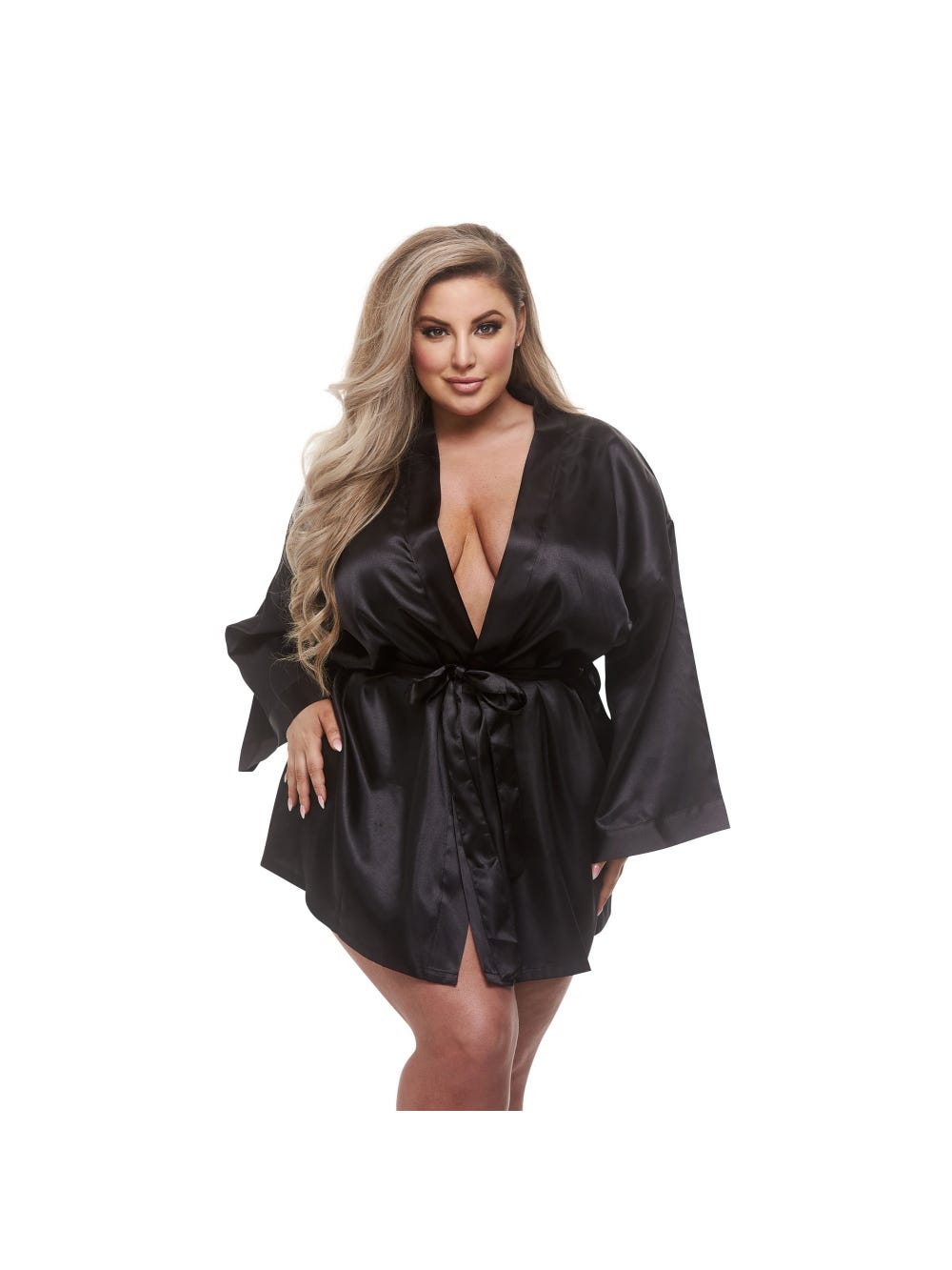 Déshabillé satin noir GT main product photo