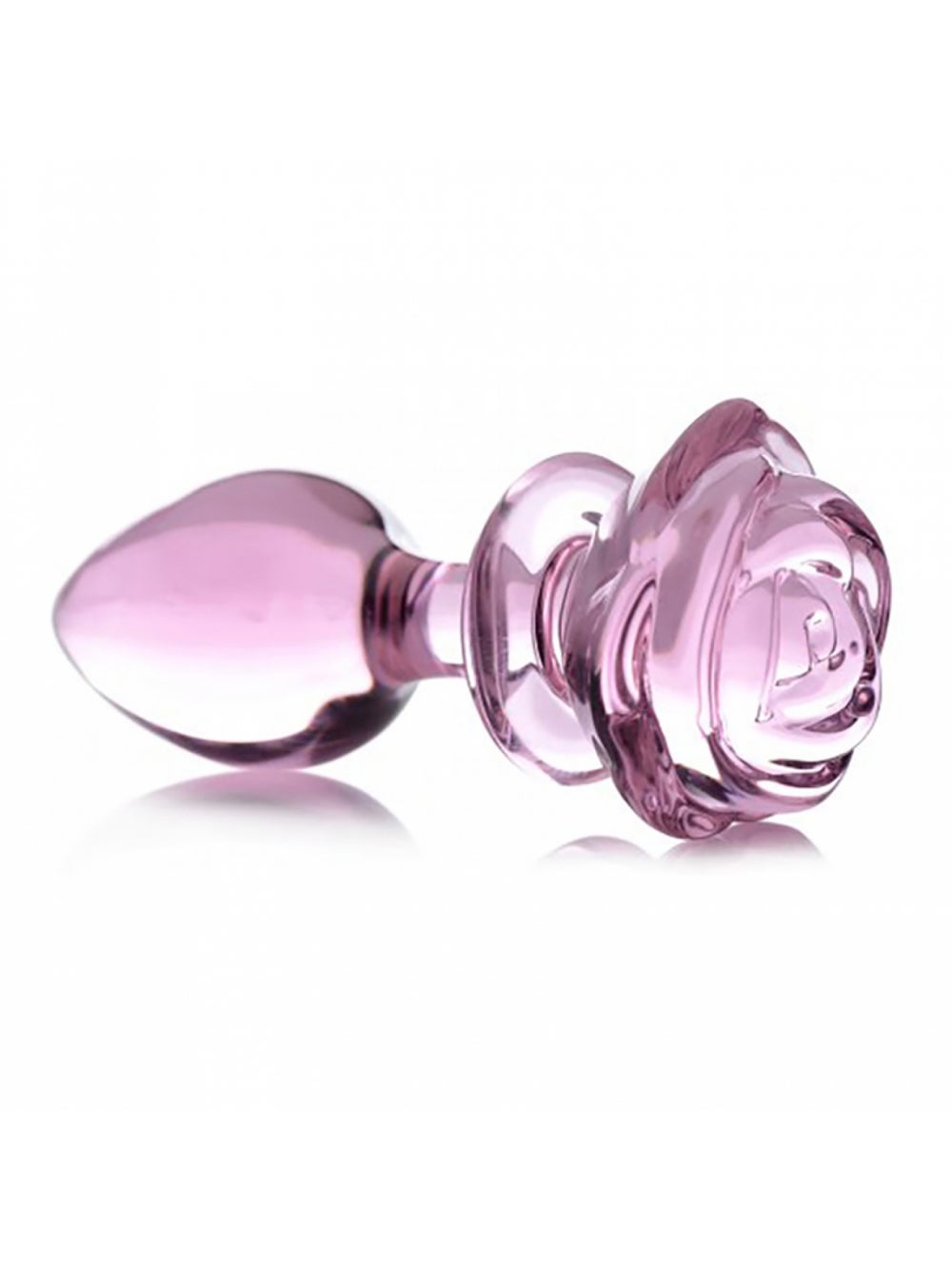 Plug anal en verre Pink Rose large 2