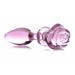 Plug anal en verre Pink Rose large