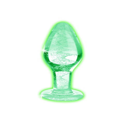 Plug anal en verre phosphorescent large