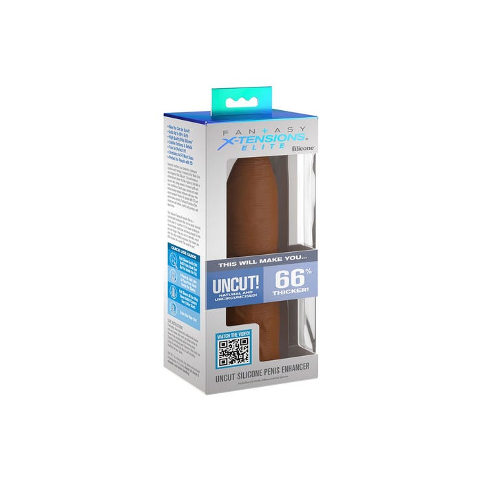 Gaine à pénis avec prépuce Uncut 17,8 cm Fantasy X-tensions Elite