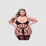 Body lanières & dentelle cils noir GT