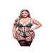 Body lanières & dentelle cils vert GT