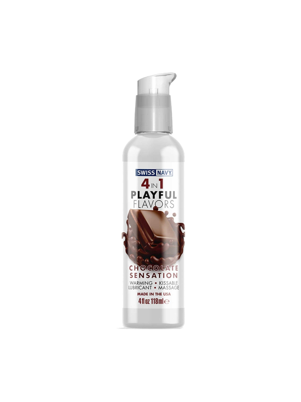 Gel massage et lubrifiant chauffant 4 en 1 Chocolate Sensation 118 ml