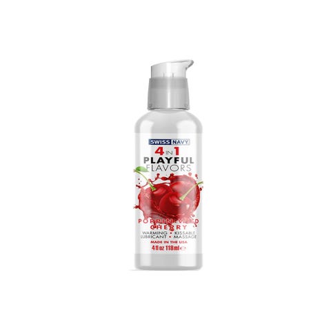Gel massage et lubrifiant chauffant 4 en 1 Poppin Wild Cherry 118 ml