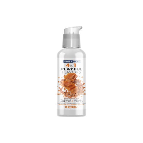 Gel massage et lubrifiant chauffant 4 en 1 Salted Caramel Delight 118 ml