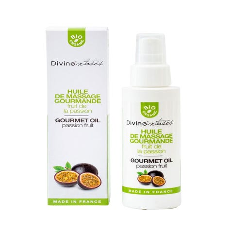 Huile de massage gourmande fruit de la passion bio 100 ml
