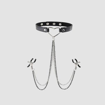 Collier avec pinces à tétons Amor