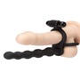 Anneau vibrant double pénétration Double Fun Beaded