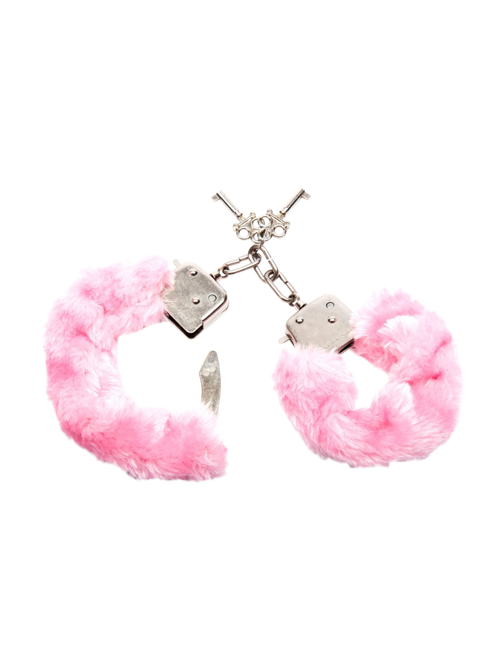 Menottes en métal avec fourrure rose Furry Handcuffs main product photo