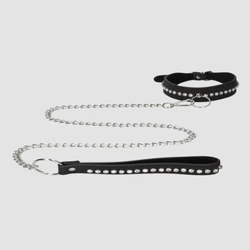 Collier et laisse Diamond Studded