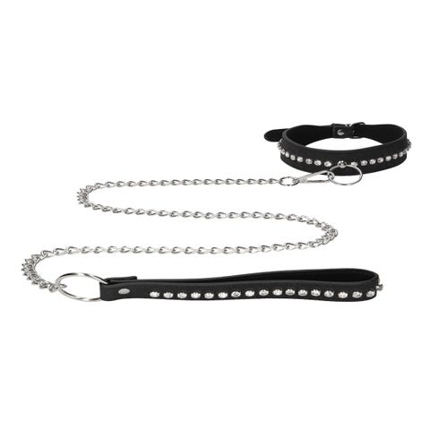 Collier et laisse Diamond Studded