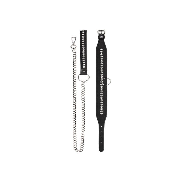 Collier et laisse Diamond Studded