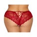 Culotte ouverte noeud & dentelle rouge