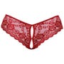 Culotte ouverte noeud & dentelle rouge