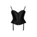 Corset porte-jarretelles satin noir
