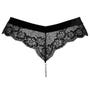 String dentelle & chaîne stimulante noir