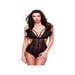 Body ouvert maille transparente noir