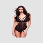 Body ouvert maille transparente noir
