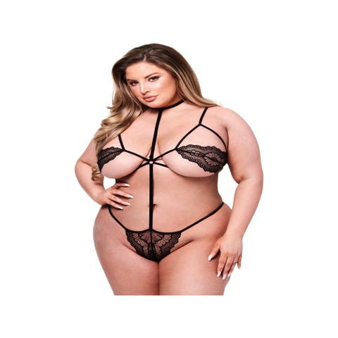 Body lanières & dentelle noir GT