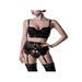 Ensemble 3 pièces dentelle 20207 Romantic noir