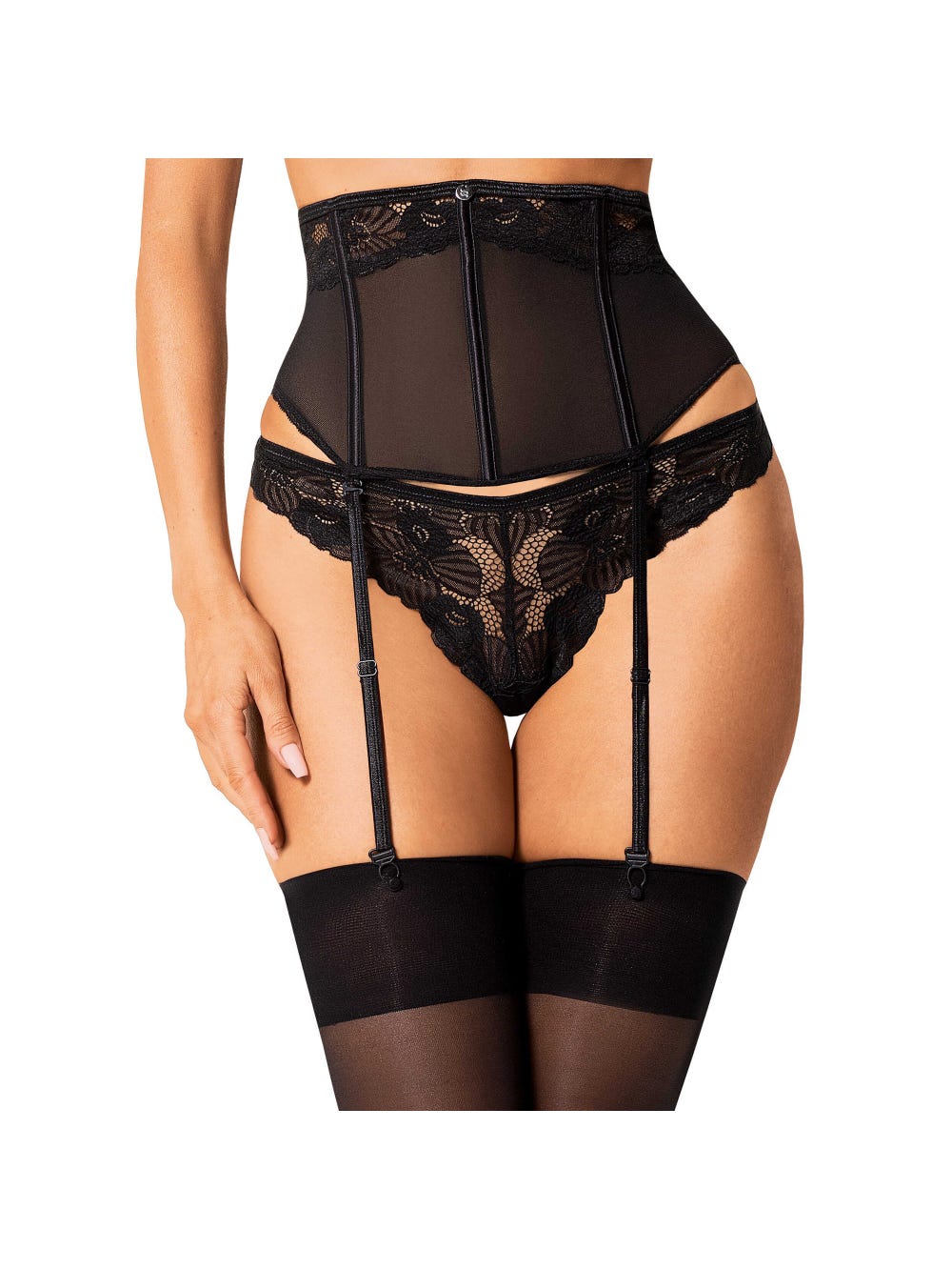 Porte-jarretelles Serena Love noir main product photo