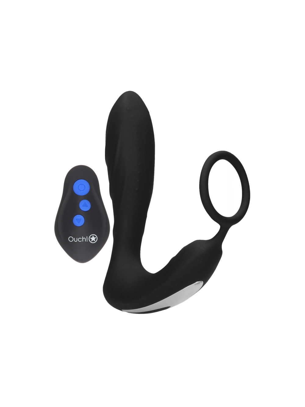 Plug anal vibrant et cockring e-stim télécommandé