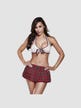 Costume étudiante sexy 2 pièces rouge et blanc
