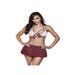 Costume étudiante sexy 2 pièces rouge et blanc