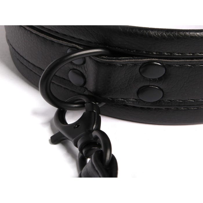 Collier et laisse similicuir Bondage Boutique
