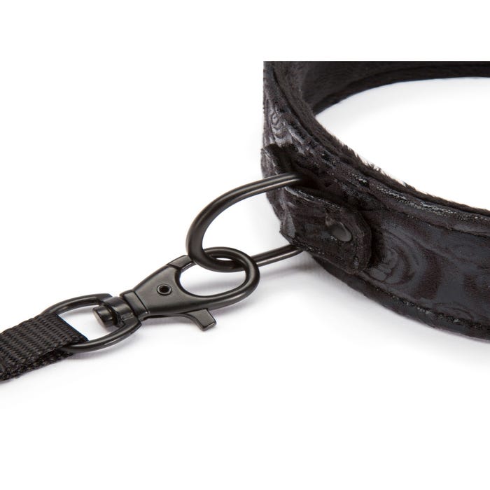 Collier et laisse Black Rose