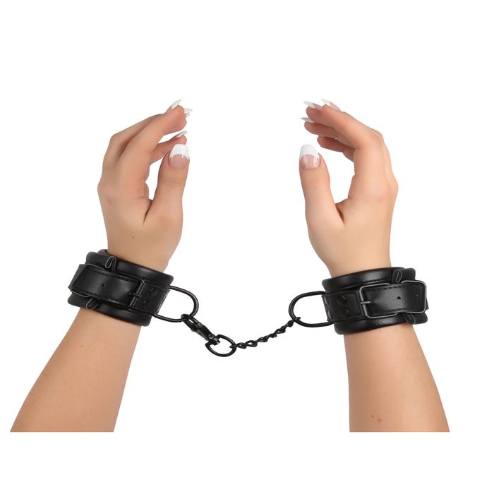 Menottes poignets similicuir Bondage Boutique