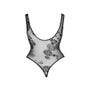 Body string transparent motif floral noir