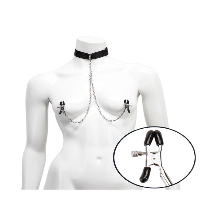 Collier avec pinces à tétons BASICS