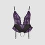 Body ouvert dentelle violet