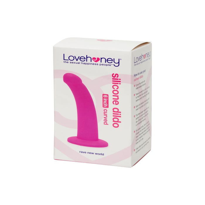 Dildo ventouse silicone 15,2 cm Curved