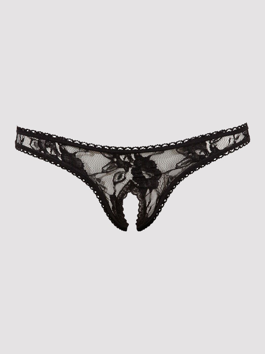 String ouvert en dentelle noir L 3
