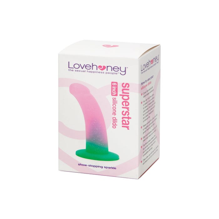 Dildo ventouse silicone Superstar rose
