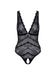 Body ouvert dentelle & maille transparente noir