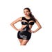 Robe mini ouverte 18293 wetlook noir